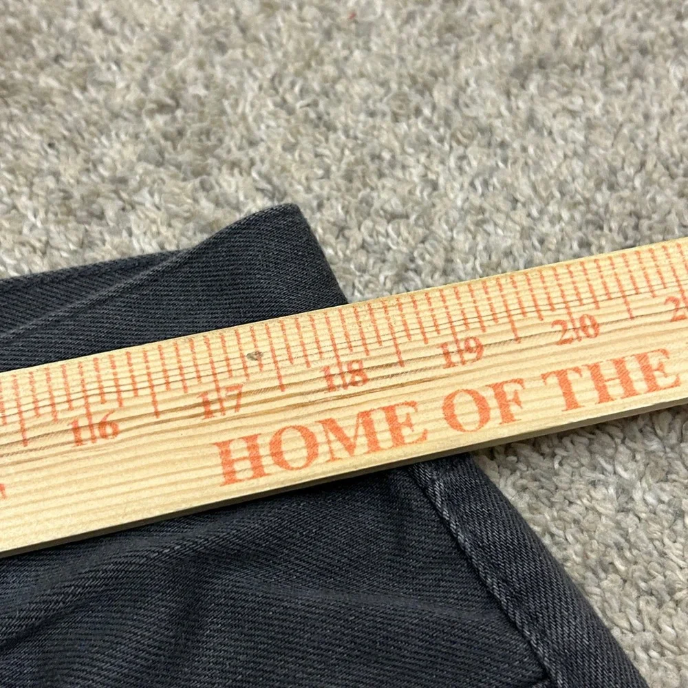 7 For All Mankind Jeans Carsen 36x33 Charcoal Black Straight Leg Cotton Denim